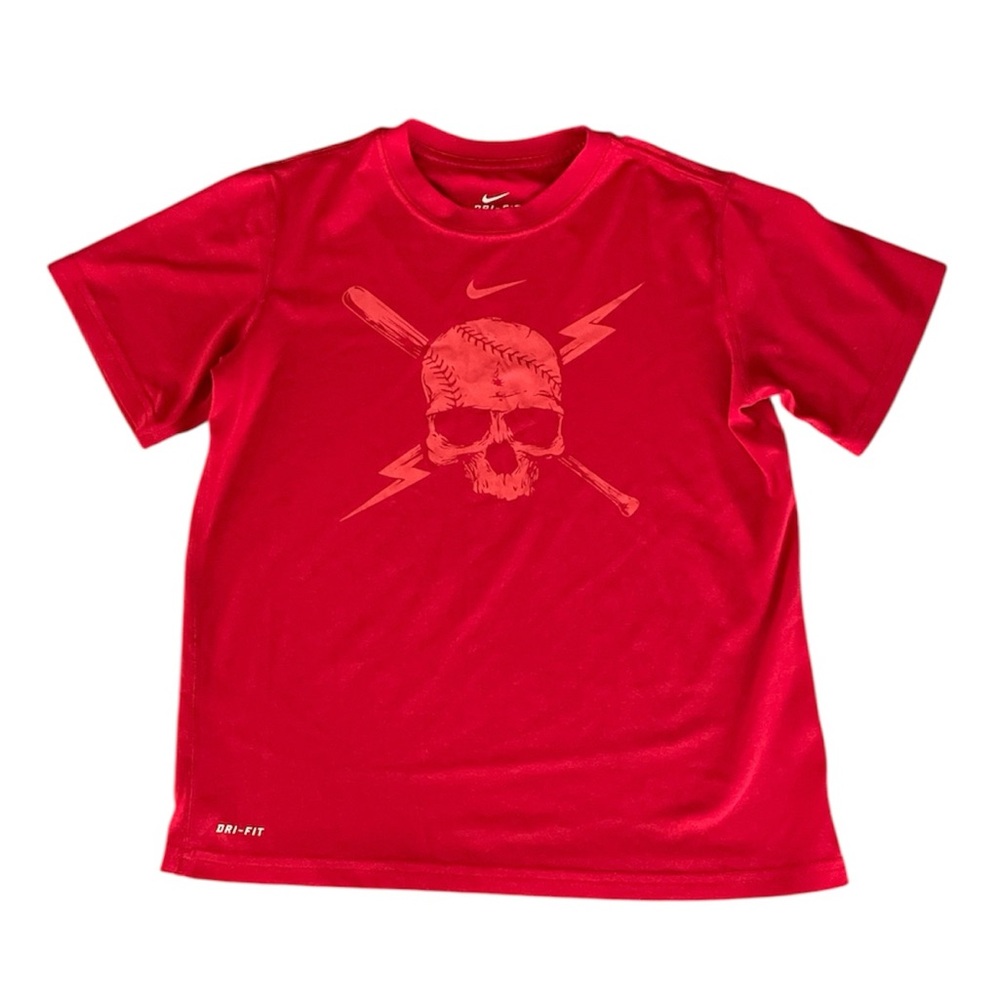Nike Kids Red baseball Dri-fit tee
